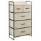 mDesign Tall Dresser Storage Chest, 5 Fabric Drawers